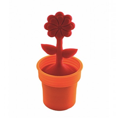 INFUSEUR SILICONE FLEUR ROUGE